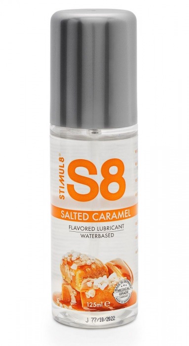 Смазка на водной основе S8 Flavored Lube со вкусом соленой карамели - 125 мл. - Stimul8 - купить с доставкой в Волгодонске