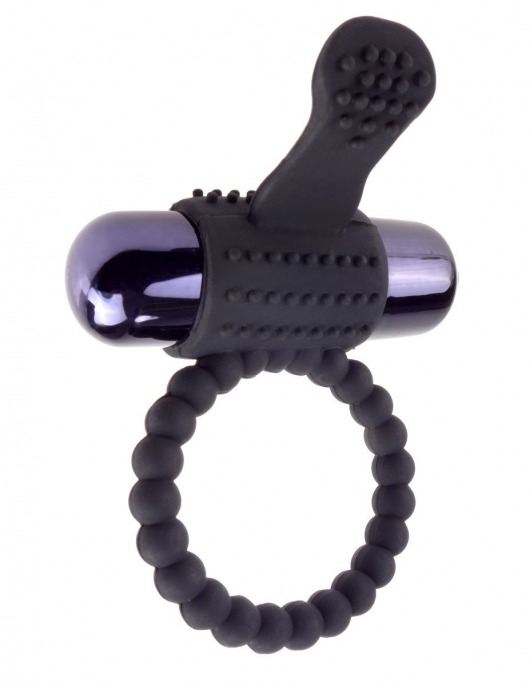Черное эрекционное виброкольцо Vibrating Silicone Super Ring - Pipedream - в Волгодонске купить с доставкой