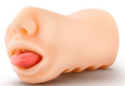 Телесный мастурбатор-ротик с язычком Oral Anne - Blush Novelties - в Волгодонске купить с доставкой