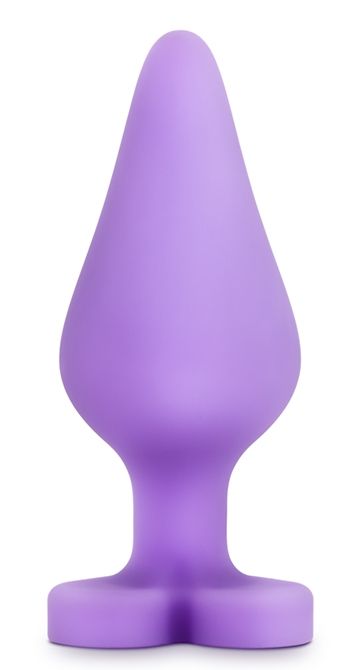 Фиолетовая анальная пробка Naughty Candy Heart Do Me Now - 8,9 см. - Blush Novelties - купить с доставкой в Волгодонске
