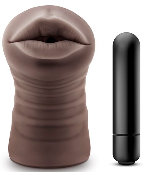 Коричневый мастурбатор-ротик Heather - Blush Novelties - в Волгодонске купить с доставкой