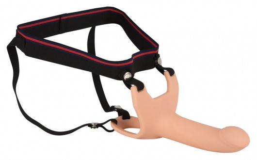 Силиконовый полый страпон на ремнях Silicone Strap-on - 16 см. - Orion - купить с доставкой в Волгодонске
