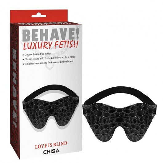 Черная маска на глаза Behave - Chisa - купить с доставкой в Волгодонске