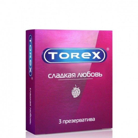 Презервативы Torex  Сладкая любовь  с ароматом клубники - 3 шт. - Torex - купить с доставкой в Волгодонске