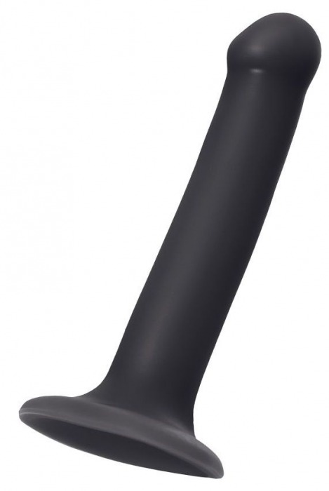 Черный фаллос на присоске Silicone Bendable Dildo M - 18 см. - Strap-on-me - купить с доставкой в Волгодонске
