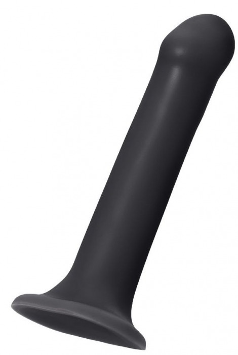 Черный фаллос на присоске Silicone Bendable Dildo XL - 20 см. - Strap-on-me - купить с доставкой в Волгодонске