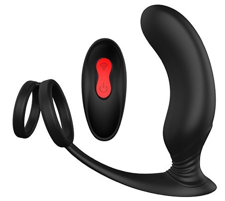 Черный массажер простаты REMOTE P-PLEASER - Dream Toys - в Волгодонске купить с доставкой