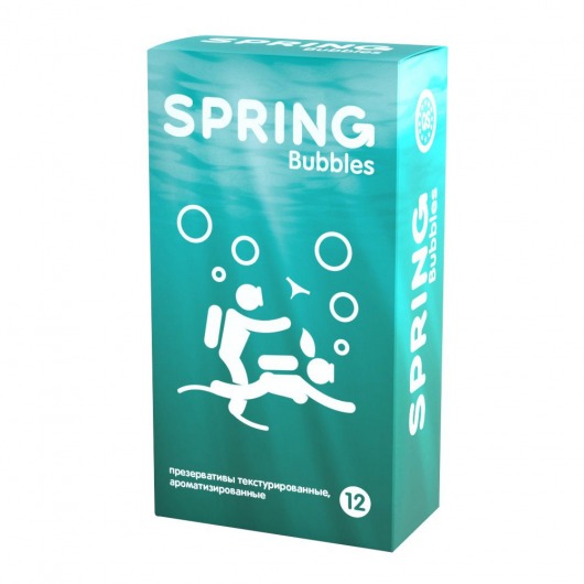 Презервативы SPRING BUBBLES с пупырышками - 12 шт. - SPRING - купить с доставкой в Волгодонске
