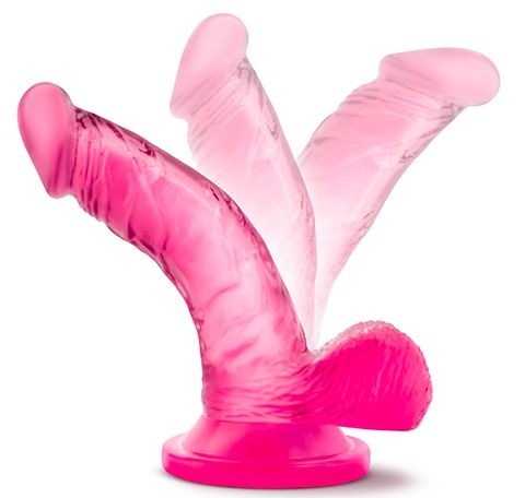Розовый фаллоимитатор на присоске NATURALLY YOURS 4INCH MINI - 12 см. - Blush Novelties