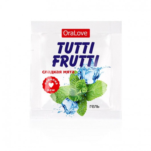 Пробник гель-смазки Tutti-frutti со вкусом мяты - 4 гр. - Биоритм - купить с доставкой в Волгодонске