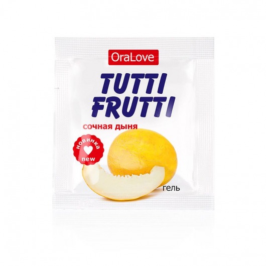 Пробник гель-смазки Tutti-frutti со вкусом сочной дыни - 4 гр. - Биоритм - купить с доставкой в Волгодонске