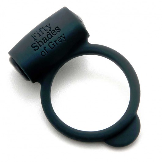 Темно-серое эрекционное кольцо Vibrating Love Ring с вибрацией - Fifty Shades of Grey - в Волгодонске купить с доставкой