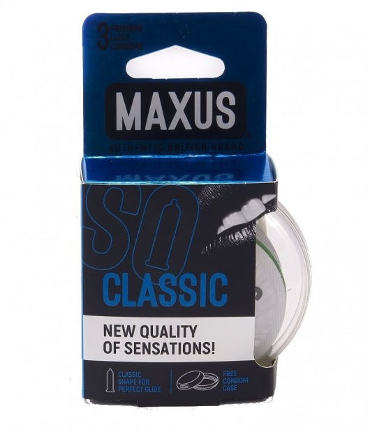 Классические презервативы в пластиковом кейсе MAXUS Classic - 3 шт. - Maxus - купить с доставкой в Волгодонске
