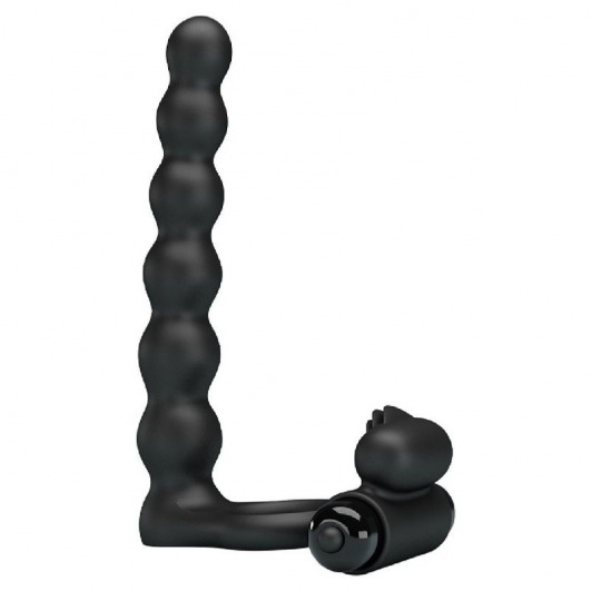 Черная насадка для двойной стимуляции Hercules Penis Sheath III - 15,3 см. - Baile - купить с доставкой в Волгодонске