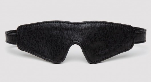 Черная плотная маска на глаза Bound to You Faux Leather Blindfold - Fifty Shades of Grey - купить с доставкой в Волгодонске