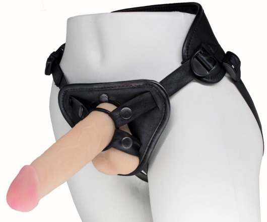 Пояс харнесс BEST UNI strap с 2 насадками - 18 и 22 см. - LOVETOY (А-Полимер) - купить с доставкой в Волгодонске