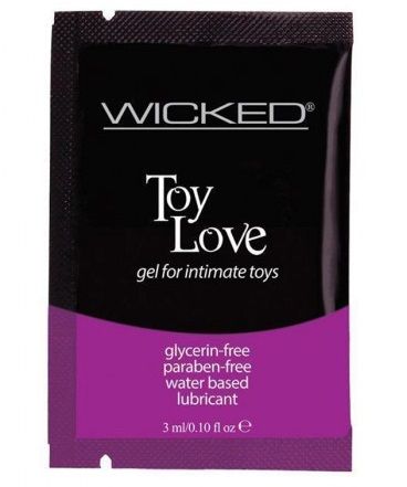 Лубрикант на водной основе для использования с игрушками WICKED Toy Love - 3 мл. - Wicked - купить с доставкой в Волгодонске
