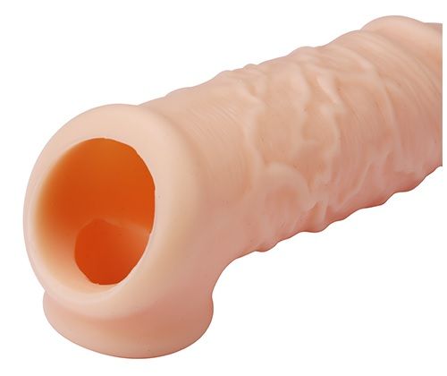 Телесная насадка EXTENDER WITH BALL STRAP 5.5 - 14 см. - Dream Toys - в Волгодонске купить с доставкой