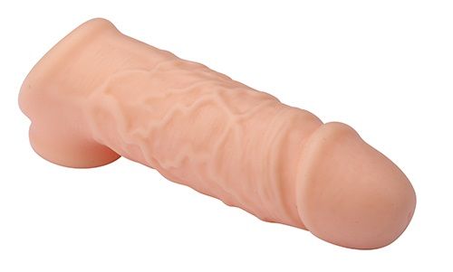 Телесная насадка EXTENDER WITH BALL STRAP 5.5 - 14 см. - Dream Toys - в Волгодонске купить с доставкой