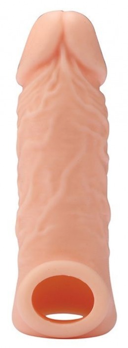 Телесная насадка EXTENDER WITH BALL STRAP 5.5 - 14 см. - Dream Toys - в Волгодонске купить с доставкой
