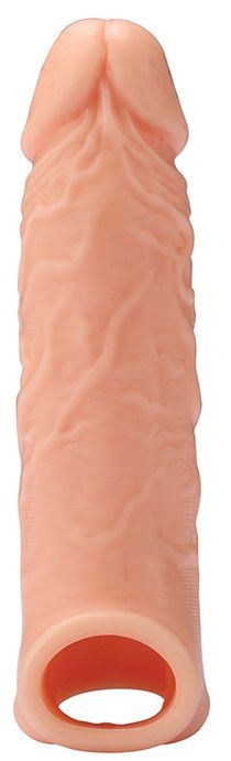 Телесная насадка EXTENDER WITH BALL STRAP 6.5 - 17 см. - Dream Toys - в Волгодонске купить с доставкой