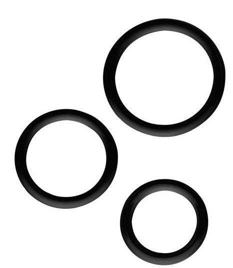 Набор из 3 эрекционных колец SILICONE COCKRINGS - Dream Toys - в Волгодонске купить с доставкой