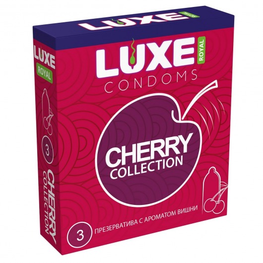 Презервативы с ароматом вишни LUXE Royal Cherry Collection - 3 шт. - Luxe - купить с доставкой в Волгодонске
