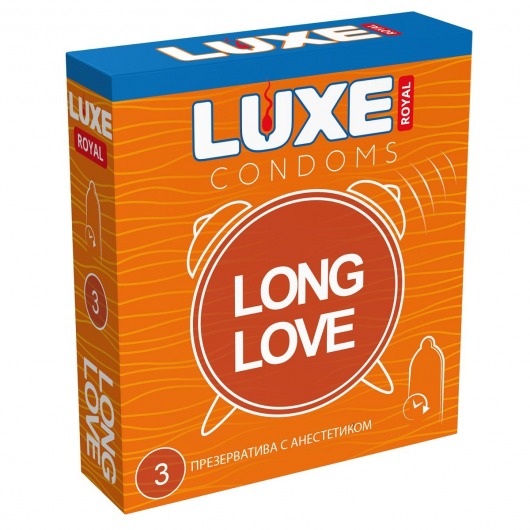 Презервативы с продлевающим эффектом LUXE Royal Long Love - 3 шт. - Luxe - купить с доставкой в Волгодонске