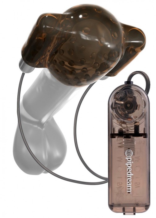 Дымчатый вибростимулятор головки пениса Dual Vibrating Head Teaser - Pipedream - в Волгодонске купить с доставкой