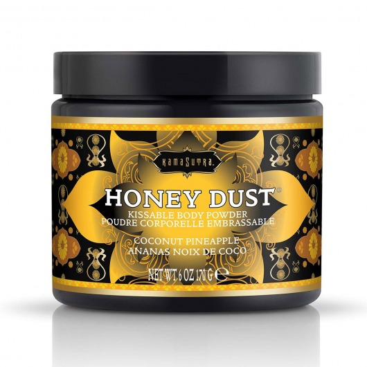 Пудра для тела Honey Dust Body Powder с ароматом кокоса и ананаса - 170 гр. - Kama Sutra - купить с доставкой в Волгодонске