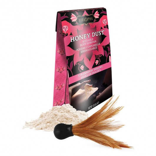 Пудра для тела Honey Dust Body Powder с ароматом клубники - 28 гр. - Kama Sutra - купить с доставкой в Волгодонске