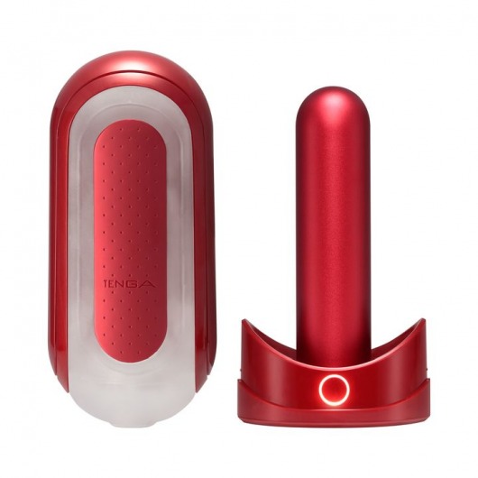 Красный мастурбатор Flip Zero Red   Warmer с подогревом - Tenga - в Волгодонске купить с доставкой
