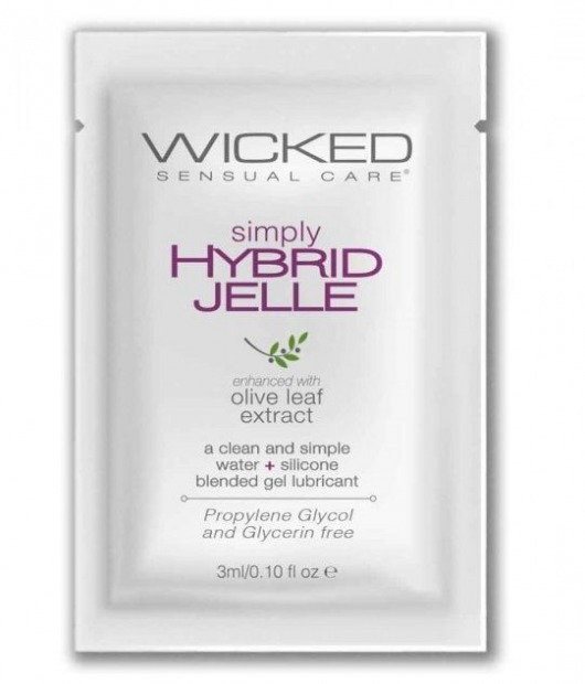 Гель-лубрикант на водно-силиконовой основе Simply Hybrid Jelle - 3 мл. - Wicked - купить с доставкой в Волгодонске