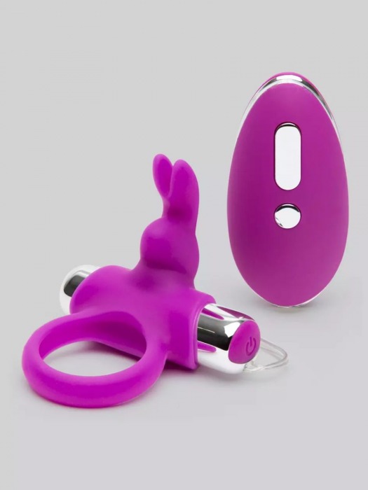 Лиловое виброкольцо с пультом ДУ Remote Control Cock Ring - Happy Rabbit - в Волгодонске купить с доставкой