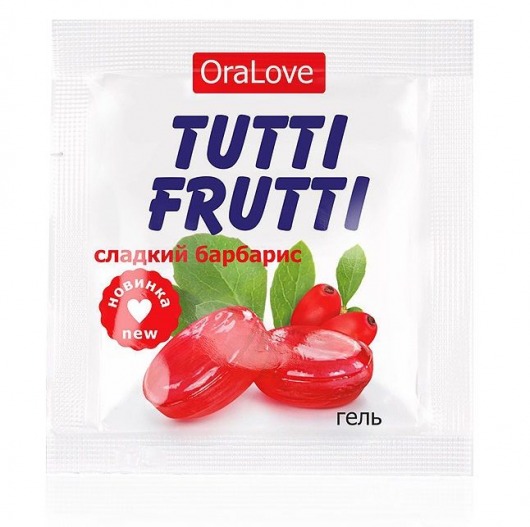 Гель-смазка Tutti-frutti со вкусом барбариса - 4 гр. - Биоритм - купить с доставкой в Волгодонске