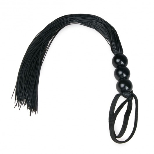 Черная силиконовая плеть Silicone Whip - 32 см. - Easy toys - купить с доставкой в Волгодонске