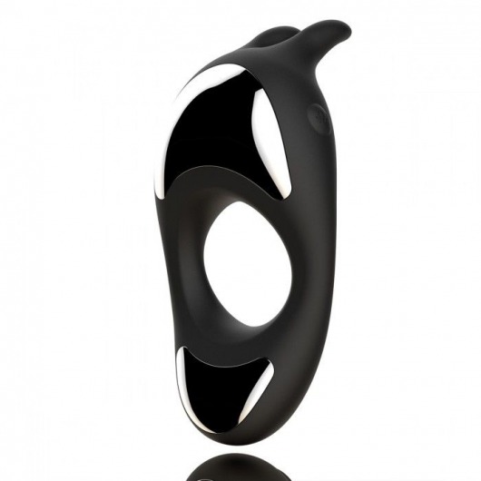 Черное эрекционное кольцо с двумя моторами Zeus Dual Vibe Cock Ring - FeelzToys - в Волгодонске купить с доставкой