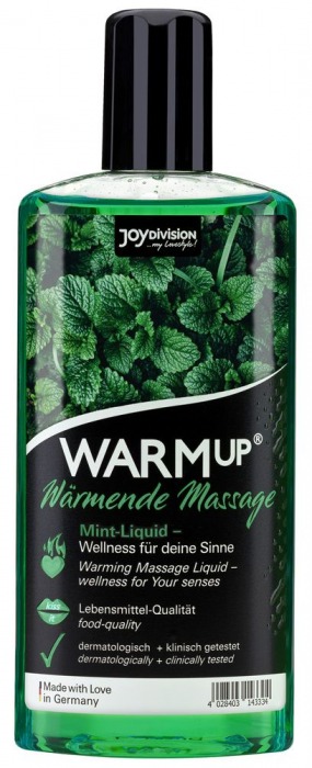 Массажное масло WARMup Mint с ароматом мяты - 150 мл. - Joy Division - купить с доставкой в Волгодонске