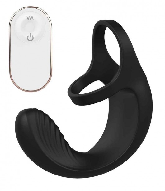 Черный анальный стимулятор с эрекционными кольцами Remote Couple Teaser - Dream Toys - в Волгодонске купить с доставкой