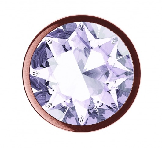 Пробка цвета розового золота с прозрачным кристаллом Diamond Moonstone Shine L - 8,3 см. - Lola Games - купить с доставкой в Волгодонске