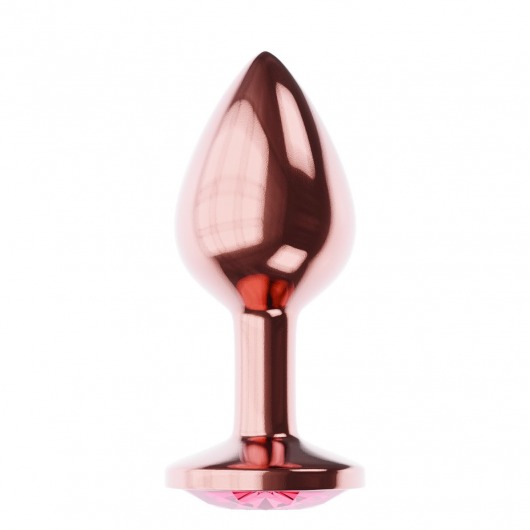 Пробка цвета розового золота с малиновым кристаллом Diamond Ruby Shine L - 8,3 см. - Lola Games - купить с доставкой в Волгодонске