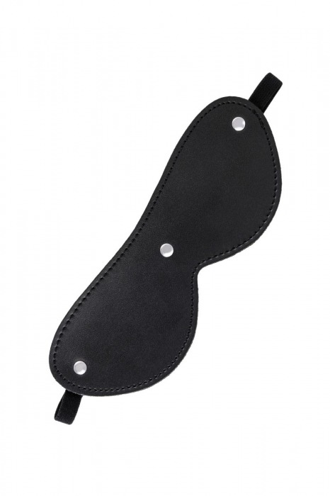 Черная кожаная маска Anonymo с мягким подкладом - ToyFa - купить с доставкой в Волгодонске