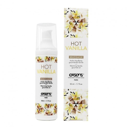 Разогревающее массажное масло с ароматом ванили Gourmet Hot Vanilla - 50 мл. - Exsens - купить с доставкой в Волгодонске