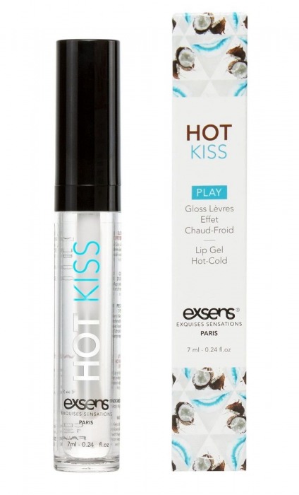 Блеск для губ Hot Kiss Coconut с ароматом кокоса - 7 мл. - Exsens - купить с доставкой в Волгодонске