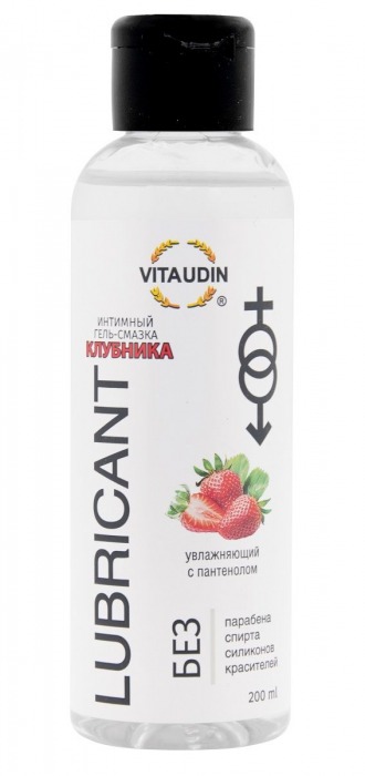 Интимный гель-смазка на водной основе VITA UDIN с ароматом клубники - 200 мл. - VITA UDIN - купить с доставкой в Волгодонске