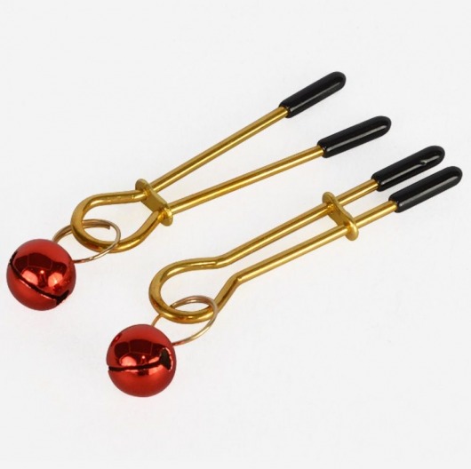 Золотистые зажимы с колокольчиками Gold - Sitabella - купить с доставкой в Волгодонске
