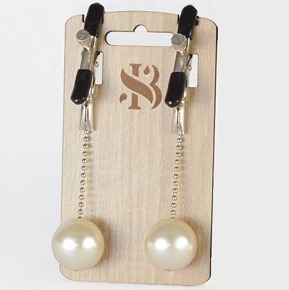 Зажимы на соски с бусинами под жемчуг Pearl - Sitabella - купить с доставкой в Волгодонске