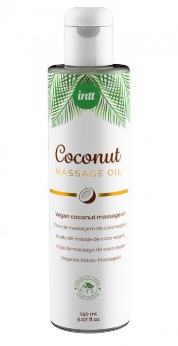 Массажное масло Vegan Coconut - 150 мл. - INTT - купить с доставкой в Волгодонске