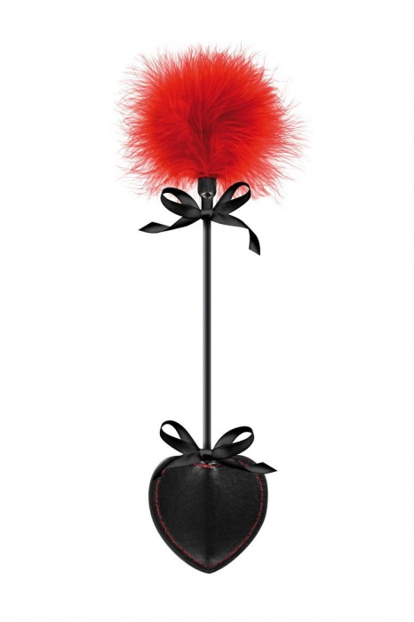 Стек с пуховкой Sweet Caress Feather Whip - 44 см. - Sweet Caress - купить с доставкой в Волгодонске