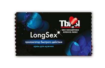 Пролонгирующий крем LongSex в одноразовой упаковке - 1,5 гр. - Биоритм - купить с доставкой в Волгодонске